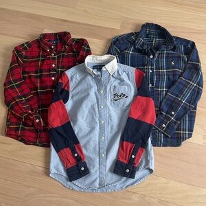 M(10/12) Boys Ralph Lauren Polo Button Down Shirts BUNDLE - LIKE NEW